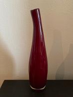 Robijnrode Glazen Vaas - Handwerk, Gebruikt, Ophalen of Verzenden, Glas, Minder dan 50 cm