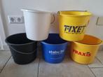 Partij 5 emmers 12 Liter bouwemmers, Ophalen of Verzenden, Gebruikt, Kunststof, Met handgreep