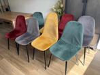 8 gekleurde eetkamerstoelen, Huis en Inrichting, Ophalen of Verzenden, Gebruikt, Overige kleuren, Vijf, Zes of meer stoelen
