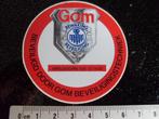 sticker Gom bewaking beveiliging apeldoorn logo, Verzenden, Zo goed als nieuw, Bedrijf of Vereniging