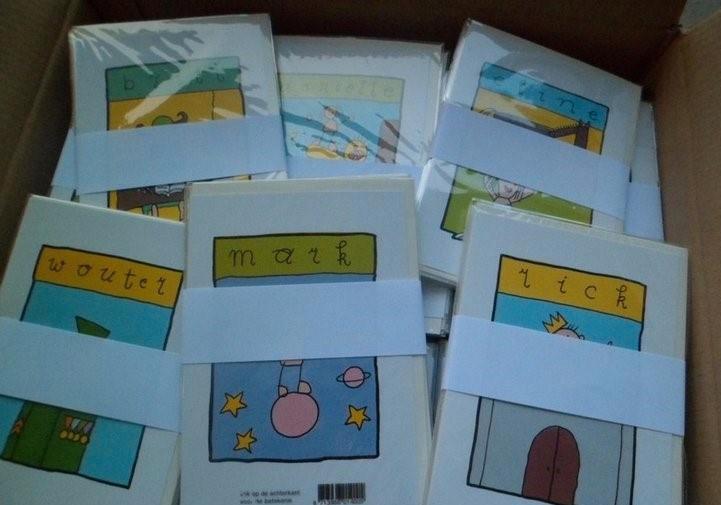 PARTIJ NAAM WENSKAARTEN BABETTE HARMS JONGENS EN MEISJES, Diversen, Rommelmarktspullen, Nieuw, Ophalen