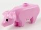 Lego Dieren Varken Roze Bright Pink Pig with Black Eyes, Ophalen of Verzenden, Nieuw, Losse stenen, Lego