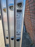 Ladder Uitschuifladder 3 delen 3 x 9 Excelsior, Doe-het-zelf en Verbouw, Ladders en Trappen, Ophalen, Gebruikt