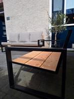 Douglas houten Tuinbank, Stalen Frame, Loungeset., Tuin en Terras, Ophalen, Nieuw, Hout