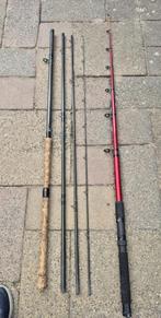 2 hengels te koop, Watersport en Boten, Hengelsport | Witvissen, Ophalen, Gebruikt, Werphengel