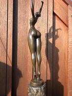 elegant bronzen beeld vrouw, Ophalen of Verzenden