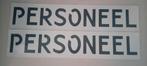 sticker met tekst personeel erop, Ophalen of Verzenden, Zo goed als nieuw, Overige typen