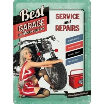 Best garage pinup motor service relief metalen reclamebord 