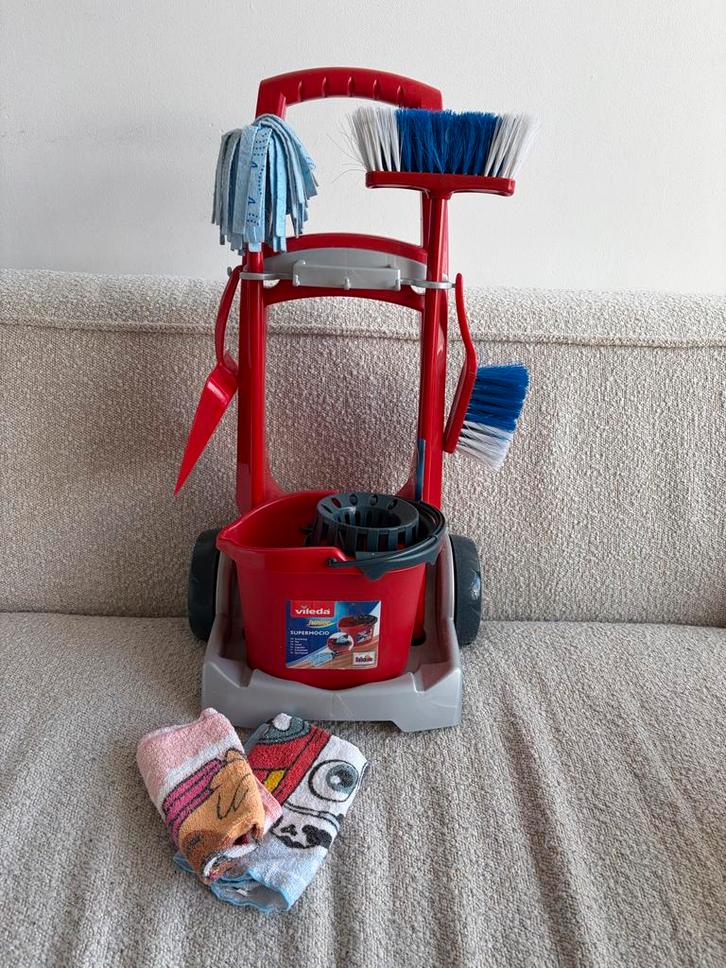 Vileda Speelgoed Schoonmaakkar, Kinderen en Baby's, Speelgoed | Poppenhuizen, Zo goed als nieuw, Toebehoren, Ophalen