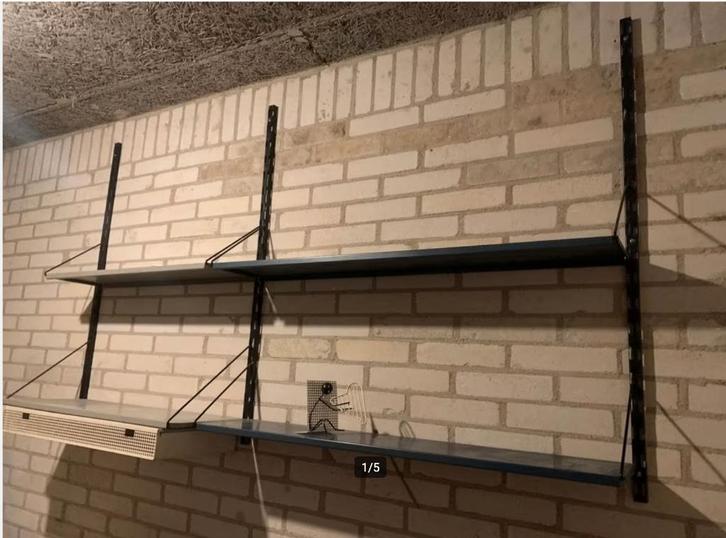 Vintage pilastro wandrek - boekenkast - wandsysteem, Huis en Inrichting, Woonaccessoires | Wandplanken en Boekenplanken, Zo goed als nieuw