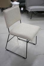 4 x eetkamerstoel Norman Jess Design metaal stof naturel, Huis en Inrichting, Stoelen, Ophalen, Overige kleuren, Zo goed als nieuw