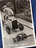 Ansichtkaart Die lastige Voetgangers (trapauto met dieren), Verzamelen, Ophalen of Verzenden, 1920 tot 1940, Gelopen, Voertuig