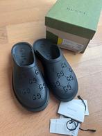 Gucci Black Perforated GG Rubber Slip On Sandals Size 45, Verzenden, Nieuw, Gucci, Instappers
