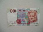 1353. Italië, 1.000 lira 1990 UNC Montessori., Postzegels en Munten, Verzenden, Italië, Los biljet