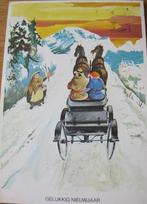 voor het kind - paard en wagen in de sneeuw - 1975, Verzamelen, Ansichtkaarten | Themakaarten, Verzenden, 1960 tot 1980, Gelopen