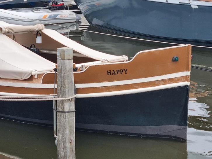 Steilsteven sloep Happy, Watersport en Boten, Sloepen, Gebruikt, Diesel, Staal, Ophalen