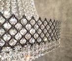 SUMMER SALE Kristal Zakkroonluchter 80 x 120 Zilver + LED, Ophalen of Verzenden, Nieuw, Glas