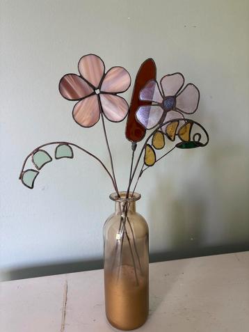 Glasbloemen glasdecoratie glas in lood beschikbaar voor biedingen