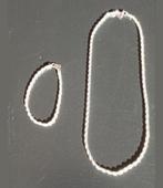 Zilveren ketting met armband, Sieraden, Tassen en Uiterlijk, Piercings, Verzenden, Nieuw, Zilver