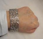 Zilveren prachtige antieke paneel armband nr.1386, Sieraden, Tassen en Uiterlijk, Antieke sieraden, Verzenden, Zilver, Armband