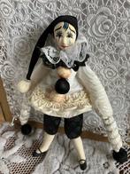 Brocant handmade oud snoezig clowntje pierrot, Antiek en Kunst, Ophalen of Verzenden