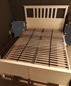 Ikea hemnes bed met twee lonset lattenbodem, Ophalen, Wit, Tweepersoons, 140 cm