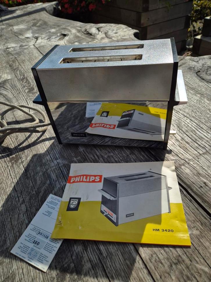 Vintage Philips HM 3420 Broodrooster - Compleet met Doos, Antiek en Kunst, Antiek | Keukenbenodigdheden, Ophalen