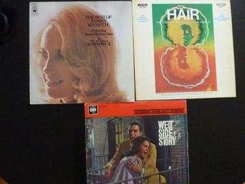 LP's 19 stuks, 1970/1980, pop, big bands, Cats, Hair, enz beschikbaar voor biedingen