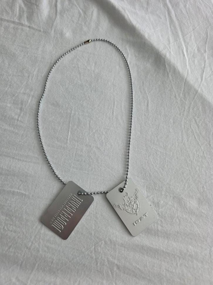 Dogtags thunderdome 1995 box ketting, Sieraden, Tassen en Uiterlijk, Kettingen, Zo goed als nieuw, Overige materialen, Zilver