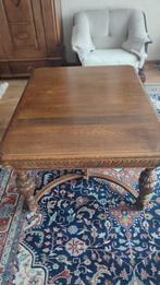 Antieke houten salontafel, Ophalen, 50 tot 75 cm, Eikenhout, Zo goed als nieuw