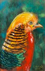 ‘Goudfazant’, pastelkrijttekening, Ophalen of Verzenden