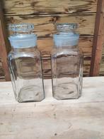 Stopflessen glas antiek 2 stuks, Ophalen