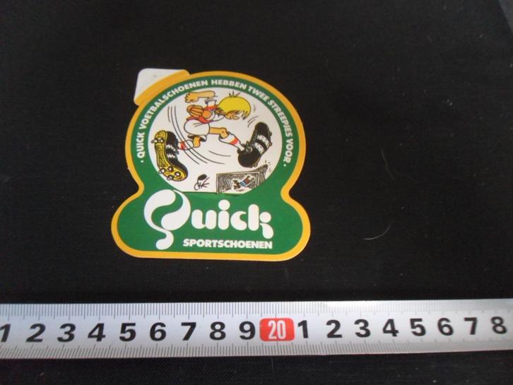 sticker strip dik bruynesteyn voetbal QUICK sportschoenen, Verzamelen, Stickers, Zo goed als nieuw, Bedrijf of Vereniging, Ophalen