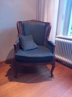 Antieke stoel met kussen - Stof en hout, Antiek en Kunst, Ophalen