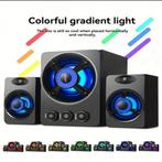 2.1 Stereo speakers, met woofer en led verlichting  € 12,50, Overige merken, Draagbaar, Ophalen of Verzenden, Zo goed als nieuw