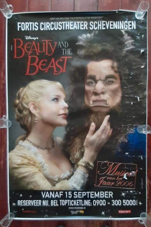 Beauty and the Beast poster 2006 , Chantal en Stanley, Verzamelen, Posters, Gebruikt, A1 t/m A3, Rechthoekig Staand, Ophalen