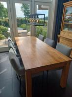 Teak tafel 250 cm, Huis en Inrichting, Tafels | Eettafels, Ophalen, 200 cm of meer, 50 tot 100 cm, Zo goed als nieuw