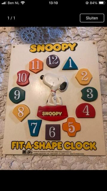 Vintage Snoopy Fit-A-Shape Klok (zonder wijzers!) beschikbaar voor biedingen