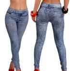 Denim skinny legging (stretch spijkerbroek tregging XS S M), Maat 38/40 (M), Nieuw, Lang, Verzenden