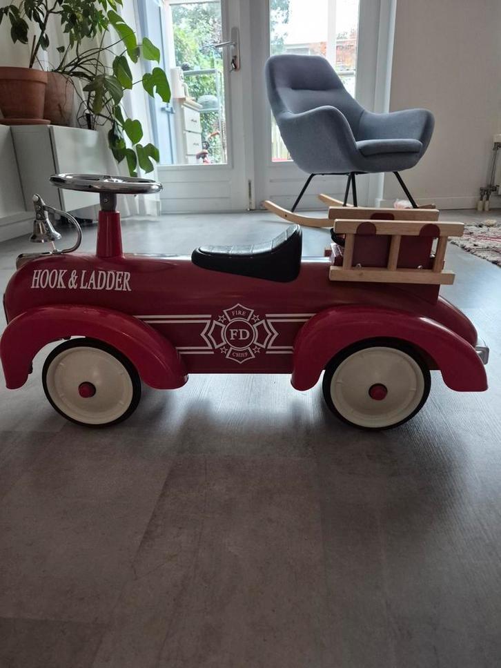 Retro Brandweer loopauto, Kinderen en Baby's, Speelgoed | Speelgoedvoertuigen, Gebruikt, Ophalen of Verzenden
