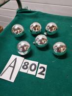 kerstballen zilver glas 6 stuks [a802] ,, Diversen, Kerst, Ophalen of Verzenden