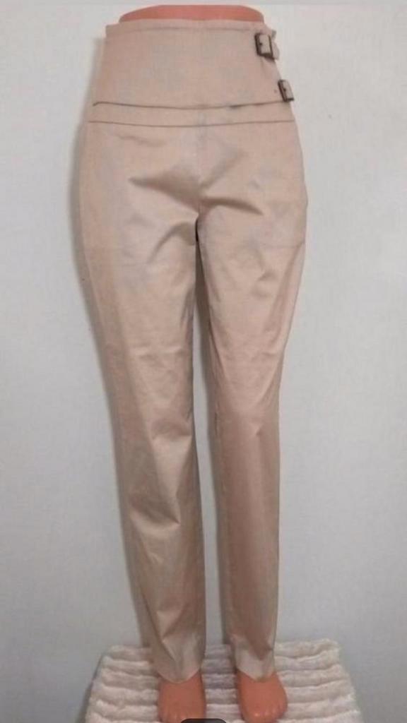 Beige haute couture lange broek van Erny van Reijmersdal, Kleding | Dames, Broeken en Pantalons, Zo goed als nieuw, Maat 36 (S)
