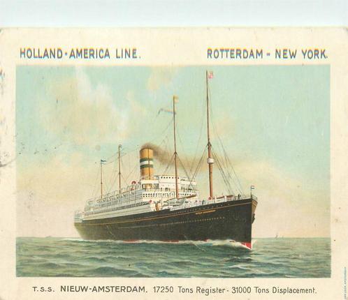 (388-150-037) Nederland Holland America Line, Verzamelen, Ansichtkaarten | Nederland, Zuid-Holland, Verzenden