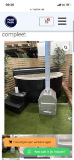 Hottub 200cm externe houtgestookt + thermo cover + bezorging, Ophalen of Verzenden