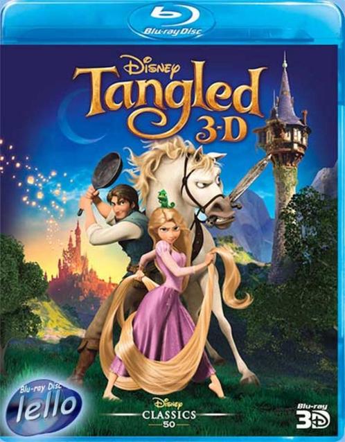Blu-ray 3D: Disney's Tangled (2010 Rapunzel) KC UK niet NLOG, Cd's en Dvd's, Blu-ray, Nieuw in verpakking, Tekenfilms en Animatie