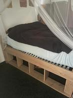 Bed voor twee personen, inclusief latenbodems., Huis en Inrichting, Slaapkamer | Bedden, Ophalen, Tweepersoons, Zo goed als nieuw