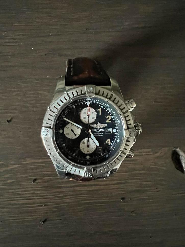 Breitling Super Avenger A13370 - Compleet!, Sieraden, Tassen en Uiterlijk, Horloges | Heren, Gebruikt, Polshorloge, Breitling