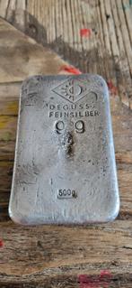Degussa 500 gram Zilverbaar - Vintage, Ophalen of Verzenden, Zilver