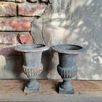 1x Brocante gietijzeren vaasje vaas tuinvaas h 20cm *Etage3*, Gebruikt, ., Ophalen of Verzenden, .