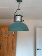 Stoere blauwe industriële hanglamp, Huis en Inrichting, Ophalen, Gebruikt, Metaal, Minder dan 50 cm